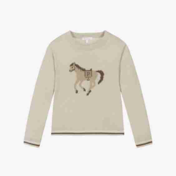 Boys Wool & Cashmere Knit Horse Jumper