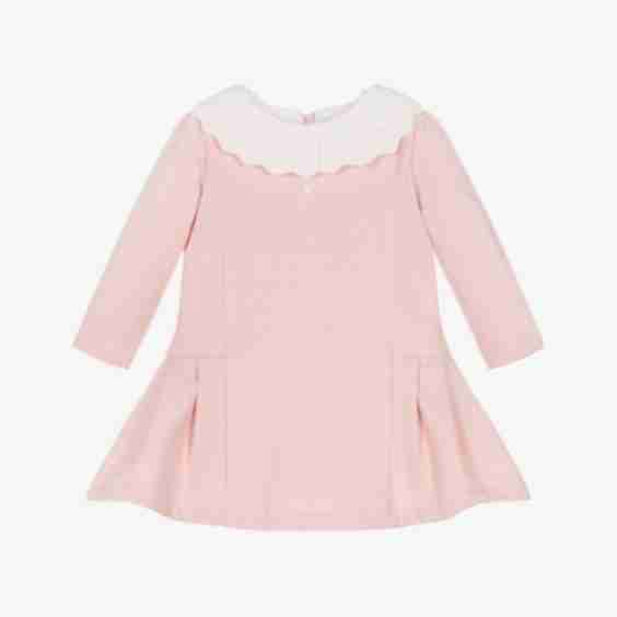 Girls Pink Cotton Jersey Dress 