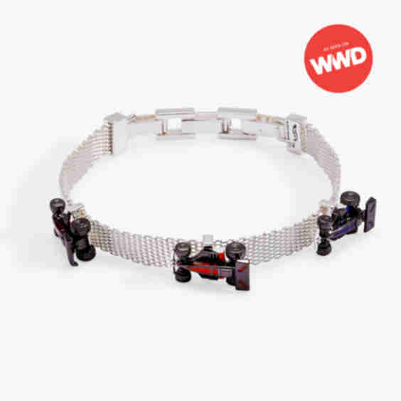 Hot Wheels Moveable Racecar Mesh Bracelet