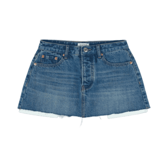 Finished Denim Mini Skirt
