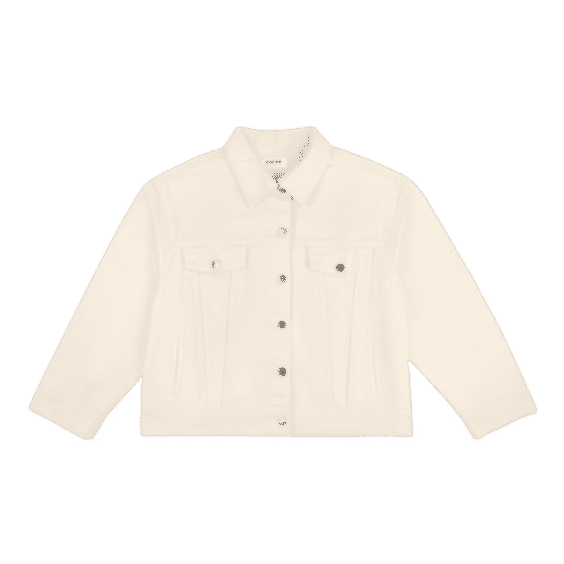 Oversized Cotton Collared Neck Jean Jacket