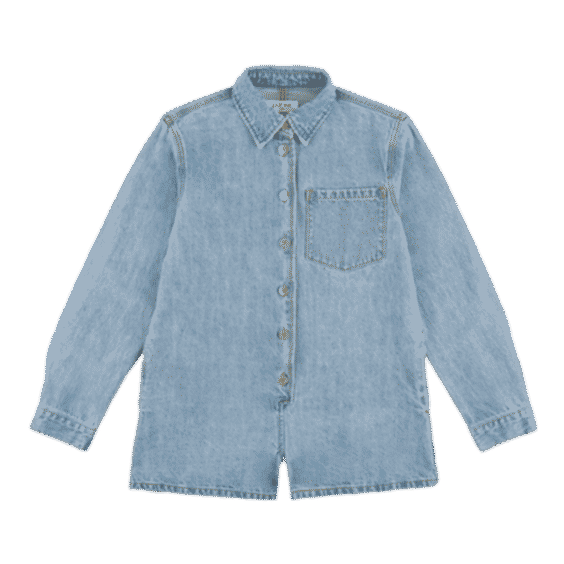 Long Sleeve Denim Romper