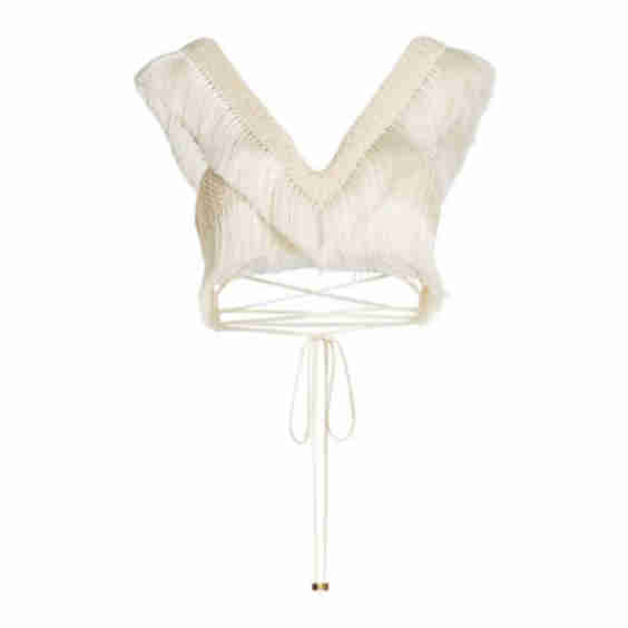 Fringe Trim Crop Top