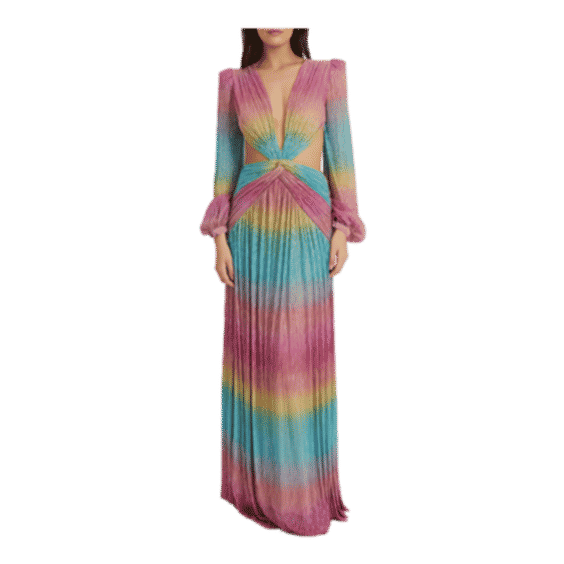 Prism Lurex Cut-Out Gown