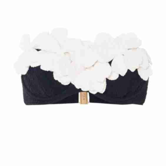 Breeze Jacquard Flower Applique Bikini Top