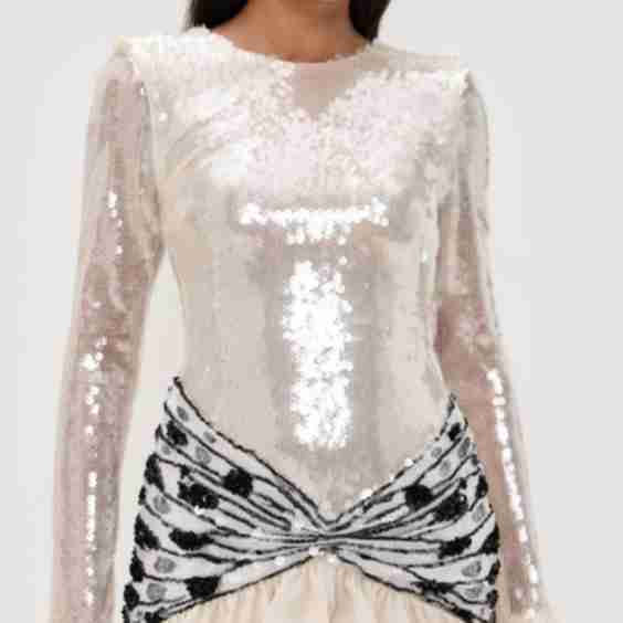 Sequin Long Sleeve Mini Dress