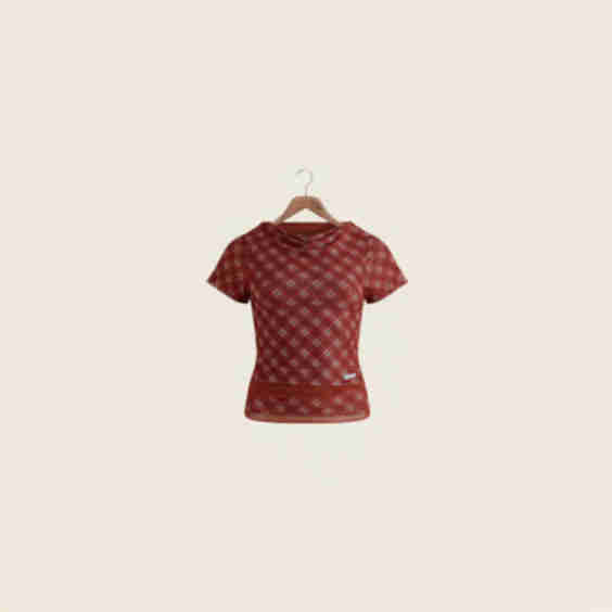 Retro Check Mesh Top