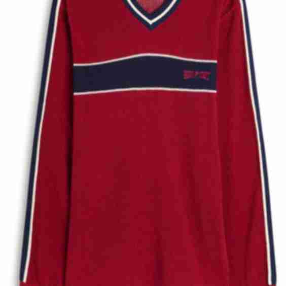 Joey Stripe-trimmed Fine-knit Top