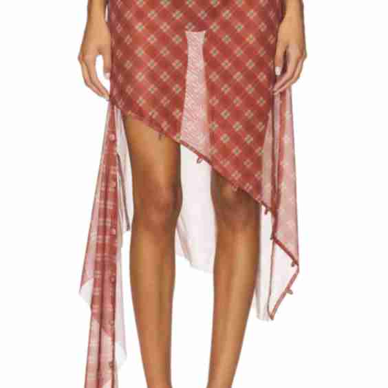 Retro Check Mesh Skirt