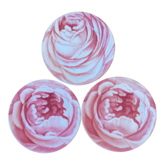 Melamine Rose Salad/Dessert Plates