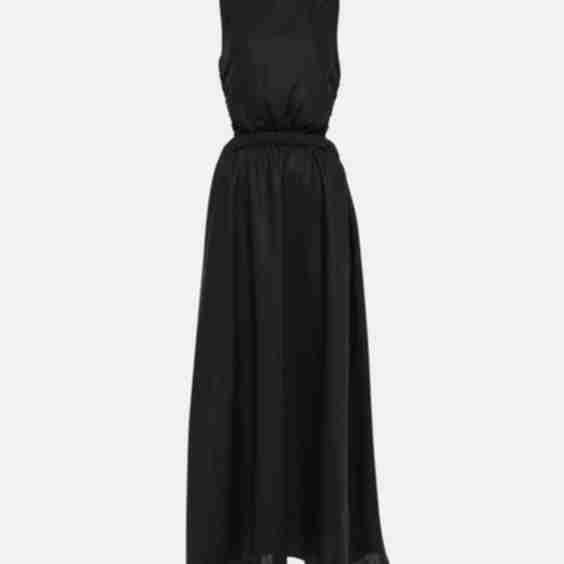 Alena Open-Back Linen Maxi Dress