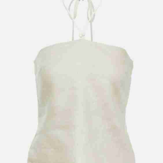 D'Orsay Halterneck Linen Top