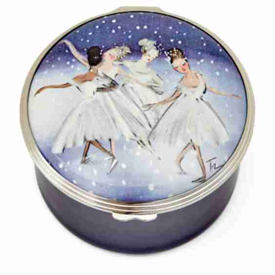 Enamel Waltz Of The Snowflakes Musical Box