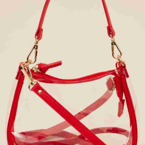 Clear Game Day Bag- Red