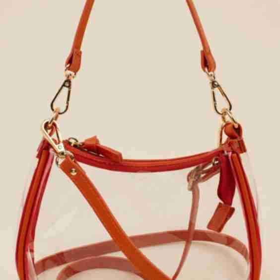 Clear Game Day Bag- Burnt Orange