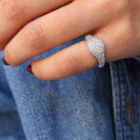 Penelope Pavé Signet Ring