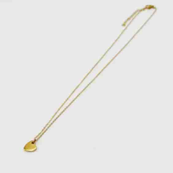 Mini Heart Pendant Necklace in Gold