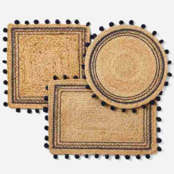 Giada Placemat by Blue Pheasant Rectangular Placemats 14x19 (Set of 4)