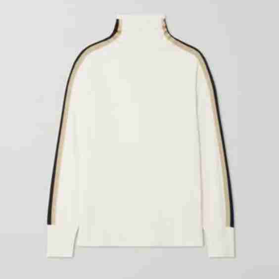 Geilo Metallic Striped Merino Wool Sweater