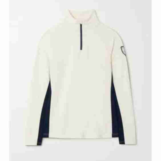 Voss Merino Wool-Blend Piqué Top