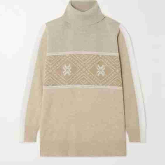 Snowflake Fair Isle Half-Zip Sweater