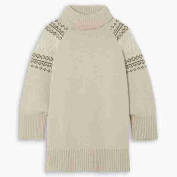 Fair Isle Merino Wool And Cashmere Blend Turtleneck Sweater