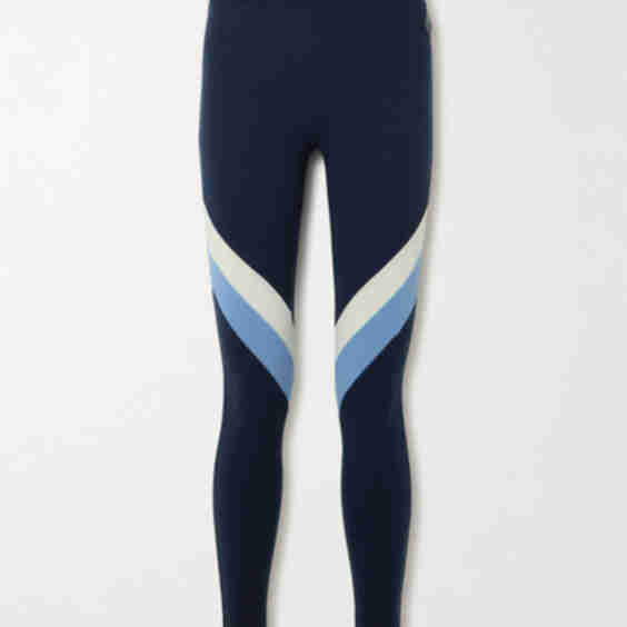 Voss Striped Piqué Leggings