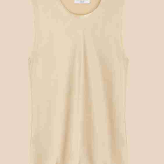 Carine Raw Hem Tank In Silk