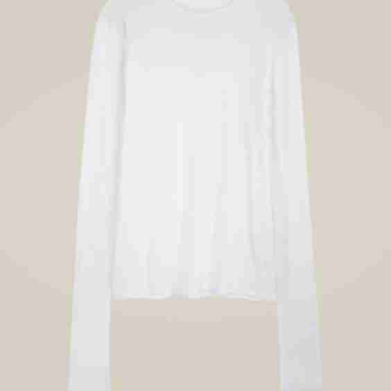 Ari Long Sleeve Boyfriend T-Shirt In Cotton