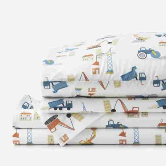 City Builders Classic Cool Organic Cotton Percale Bed Sheet Set 