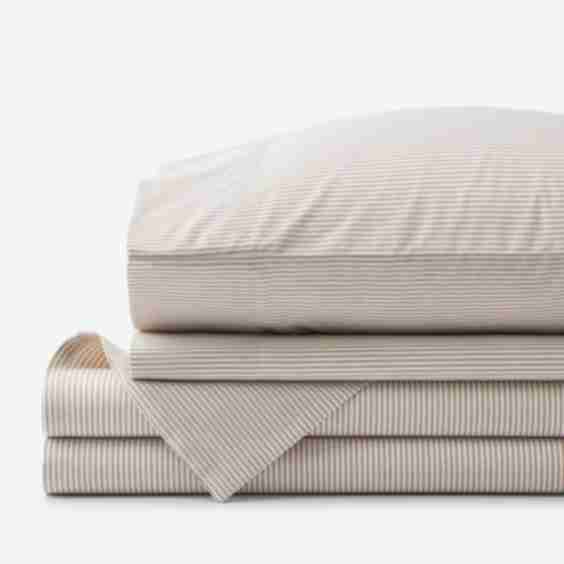 Cool Yarn-Dyed Cotton Percale Bed Sheet Set