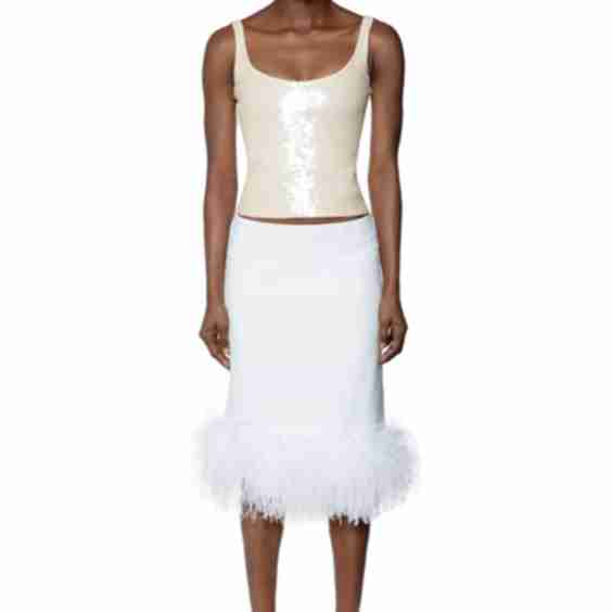 Wile Midi Skirt with Crepe