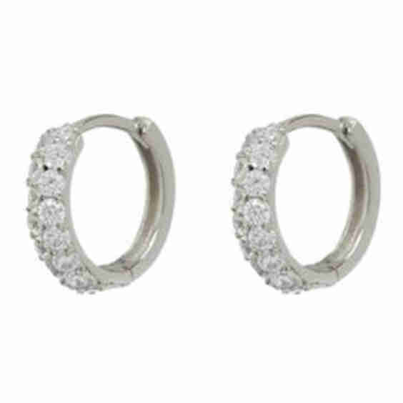 Baby Pave Huggies Earrings