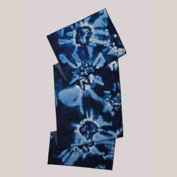 Tie-Dye Denim Table Runner