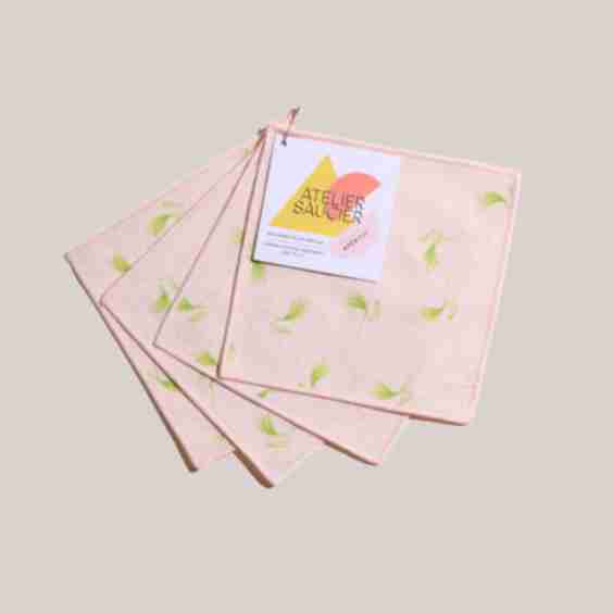Flamingo Pin Cocktail Napkins | Set of 4