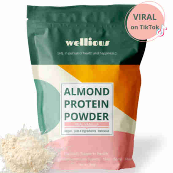 Wellious Protein Powder - Real Vanilla - Vegan, Plant-Based, Clean Label, Keto, Dairy-Free, Natural Dietary Supplement For Health and Fitness