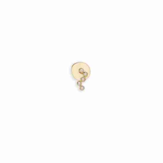 Gold 14k “Anagenesis” Earring With White Diamonds 0,02cts