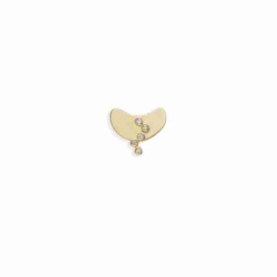 Gold 14k “Sanguis” Earring With White Diamonds 0,02cts