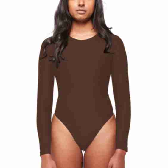 HA 004 - LOW CUT BODYSUIT - ARABICA