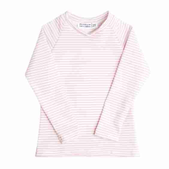 Unisex Light Pink Stripe Rashguard