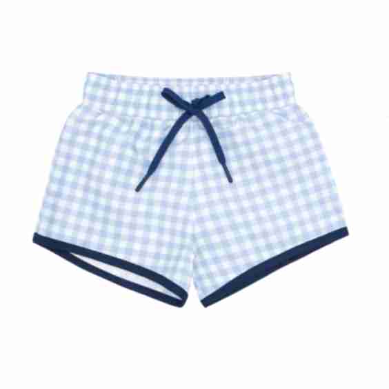 Boys Oasis Blue Gingham Boardie
