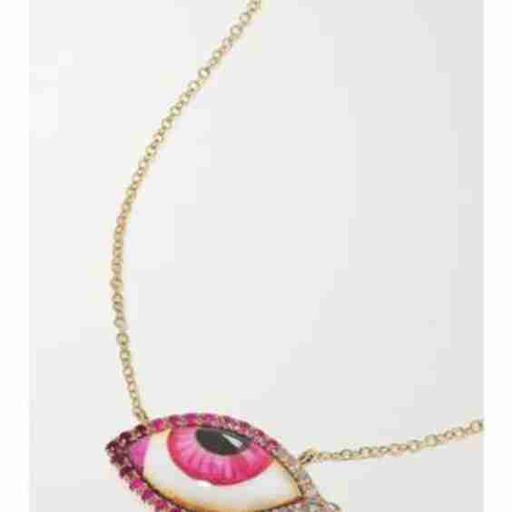 Petite Pink 14-Karat Gold And Rose Gold Multi-Stone Necklace
