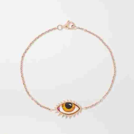 Tu Es Partout 14-Karat Rose Gold And Enamel Bracelet