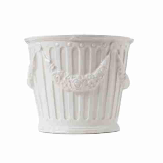 Grande Garland Cachetpot In Creme