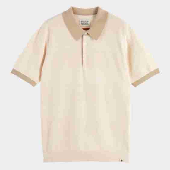 Cotton Texture Knit Polo Shirt