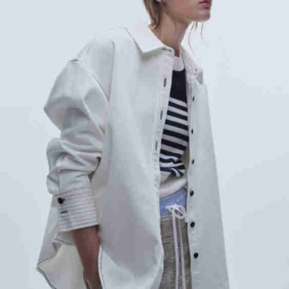 Reid Denim Top, Pure White