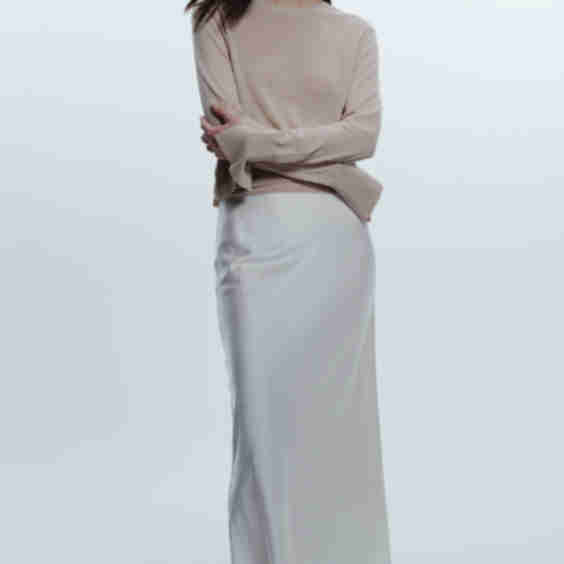 Talia Charmeuse Midi Skirt