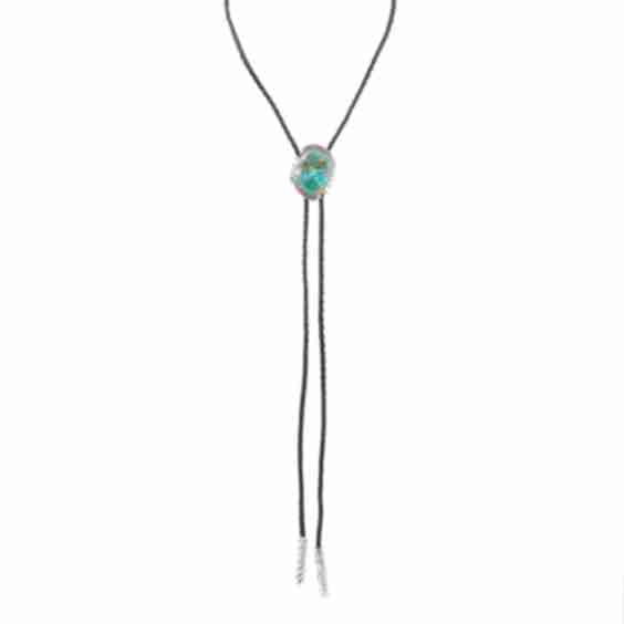 Matrix Sterling Silver Bolo Tie Necklace