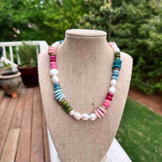 Summer Mixed Media Necklace