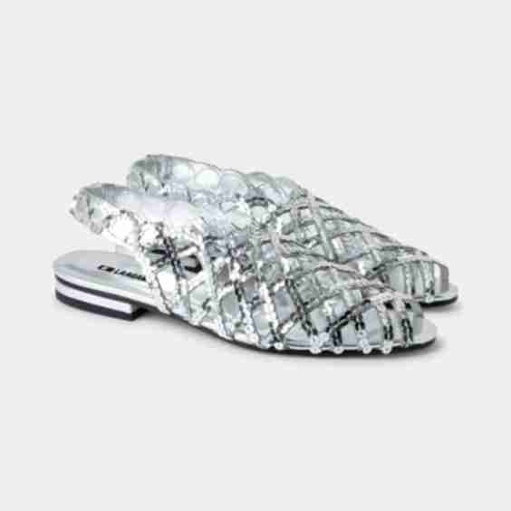 Lani Silver Cut-Out Sandals